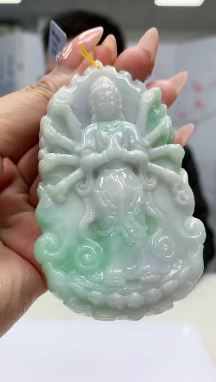 【闪购商品】定制翡翠未镶嵌5153MM-毛货挂件44