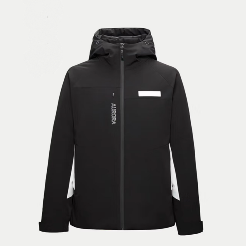 HY893剪标90鹅绒保暖舒适简约时尚石墨烯内胆连帽防风袖口羽绒服