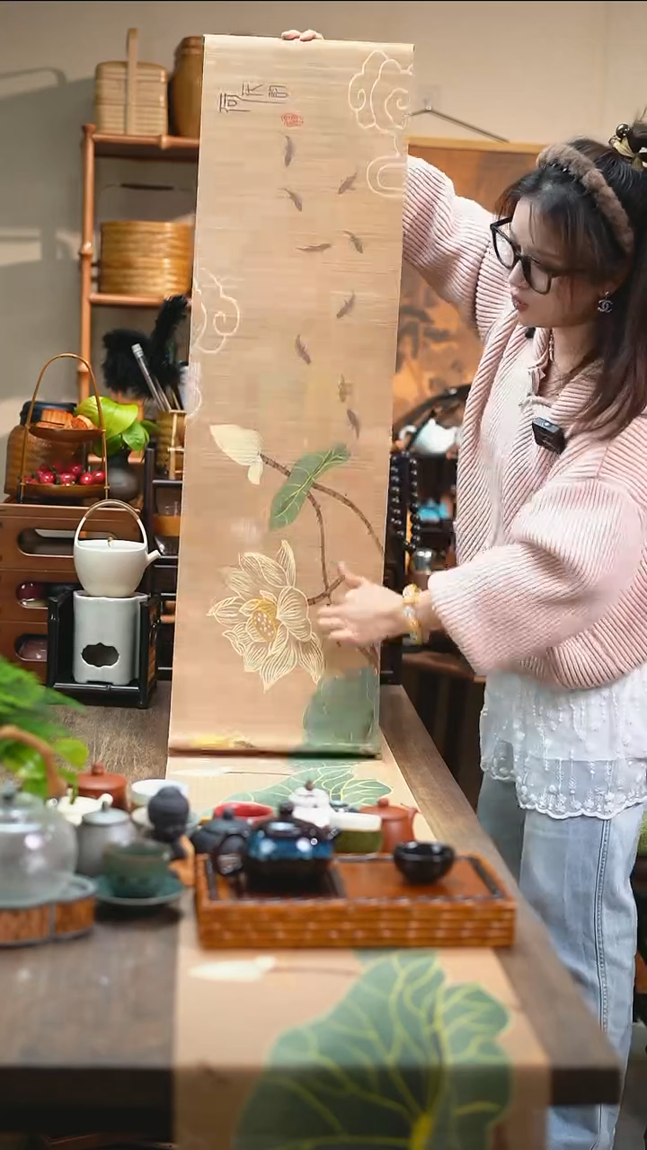 疏枝玉华茶席1.5米的尺寸