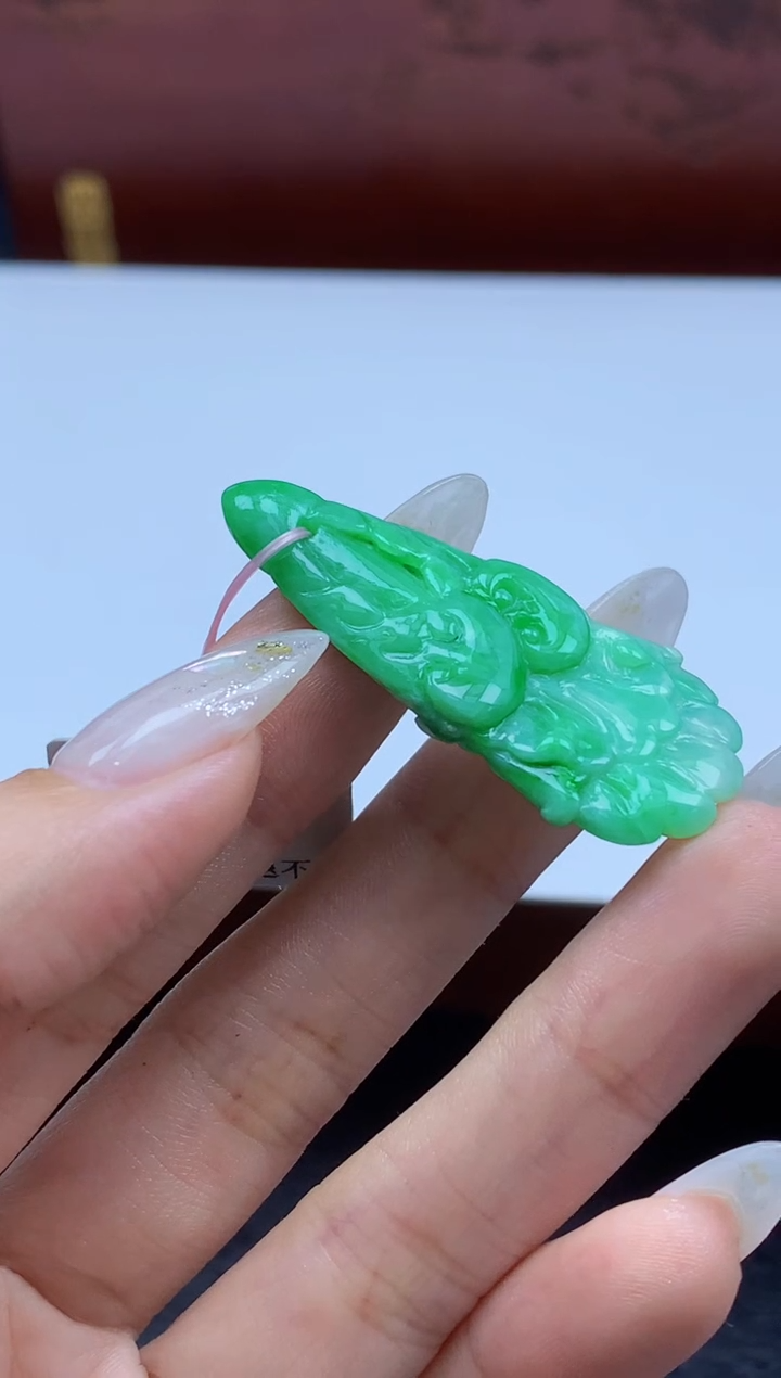 【闪购商品】定制翡翠未镶嵌011ee-毛货白菜80赠金扣