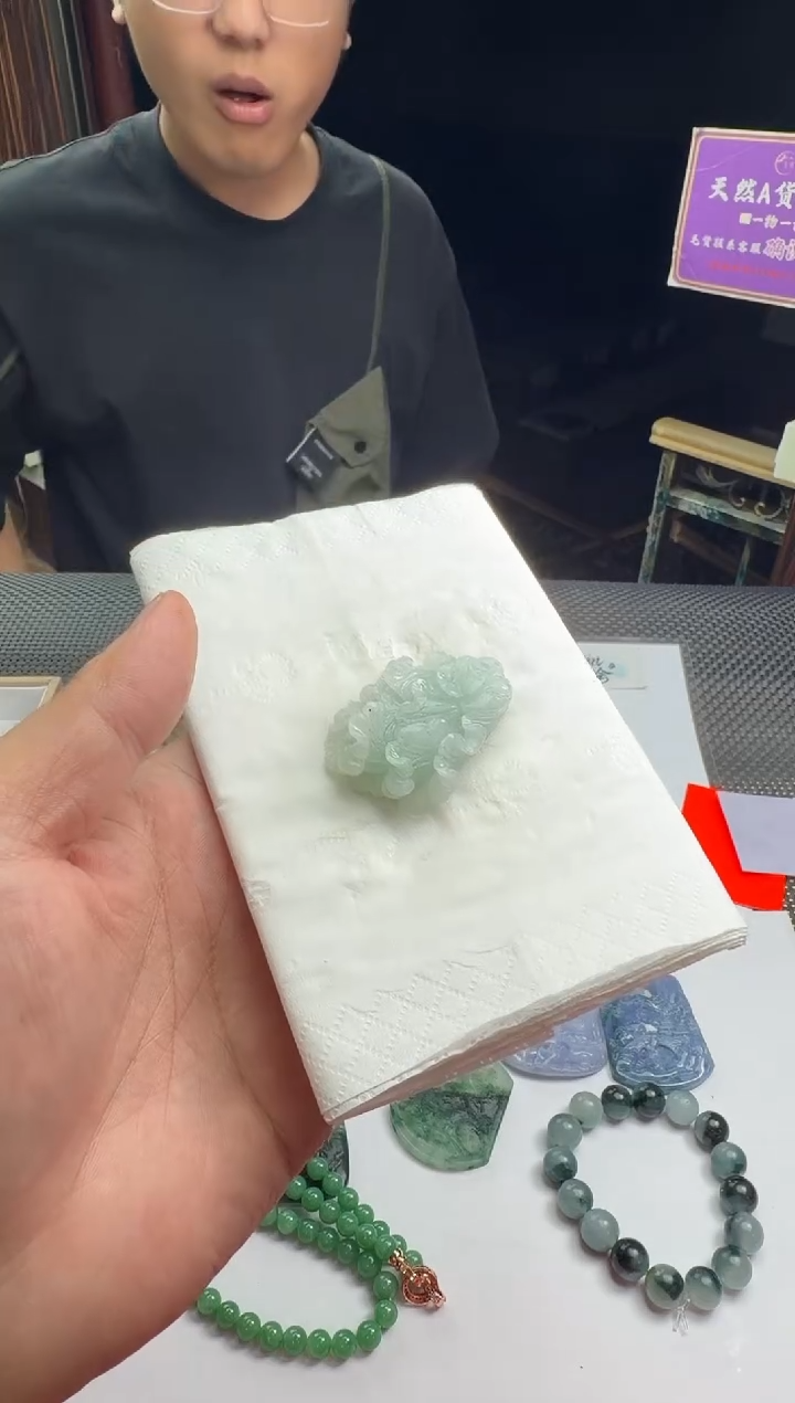 未镶嵌定制翡翠二**果--012190