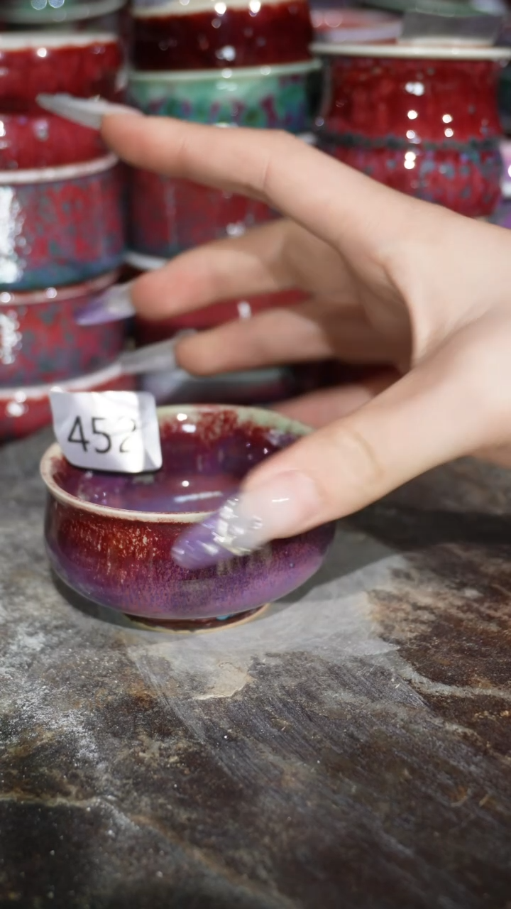 摆件陶精品窑变钧瓷茶器