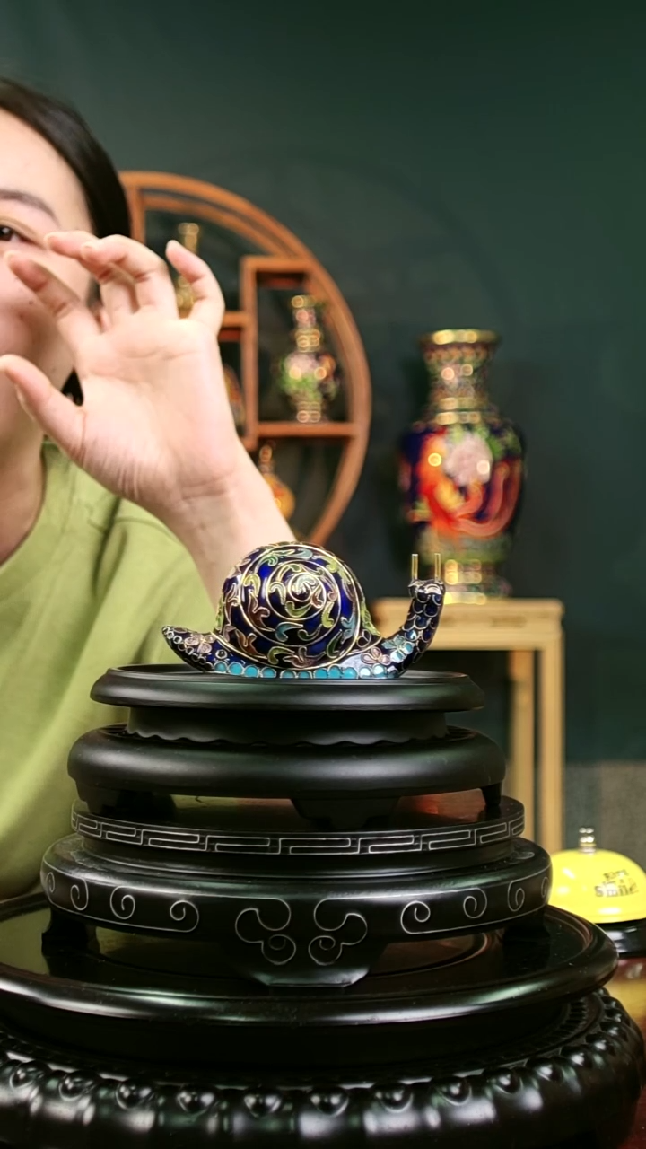 非遗技艺 景泰蓝 小蜗牛摆件 带回流证书