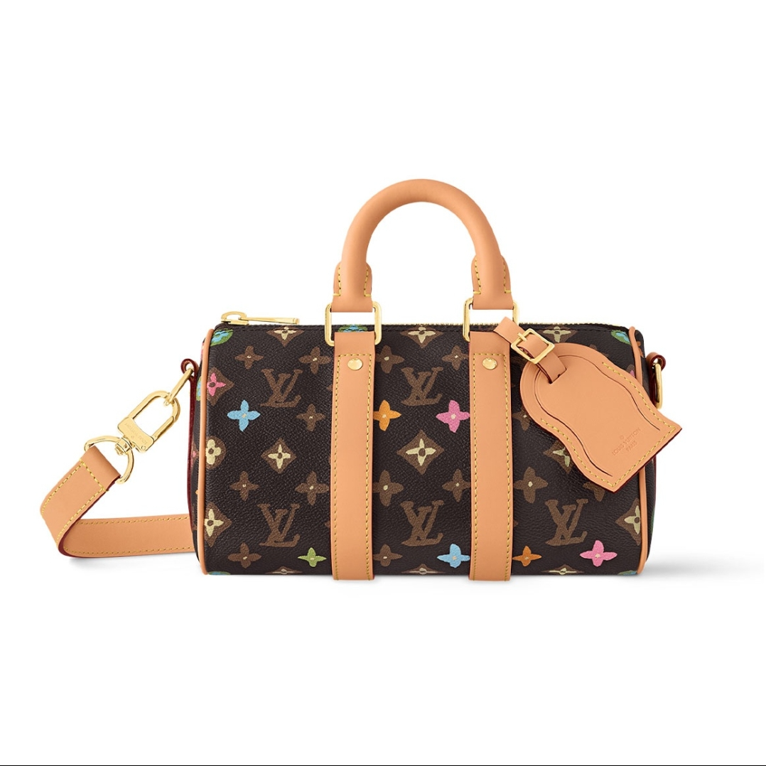 全新未使用 LouisVuitton/路易威登 小花攀攀 KEEPALL 25 老花包