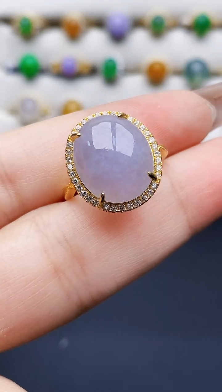 银S925镶嵌戒指翡翠1393