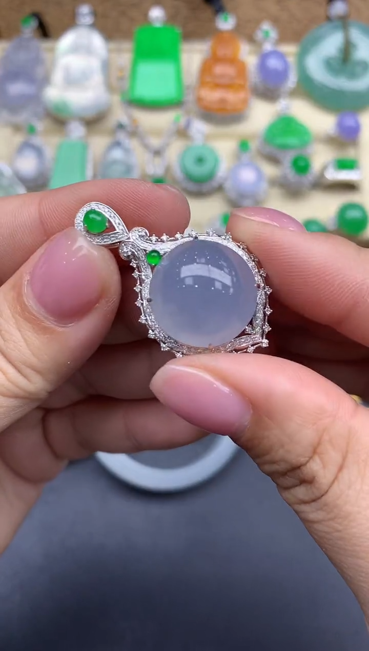 【闪购商品】翡翠颈饰18K金镶嵌533-中国好珍宝