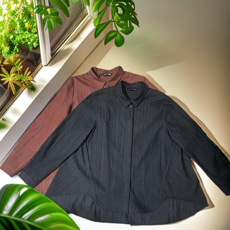 新思维原创新疆长绒棉前短后长衬衣A字版包容性强时尚潮流包容性