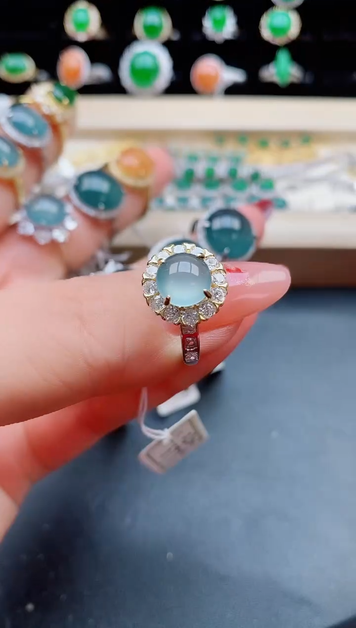 【闪购商品】翡翠戒指银S925镶嵌508580