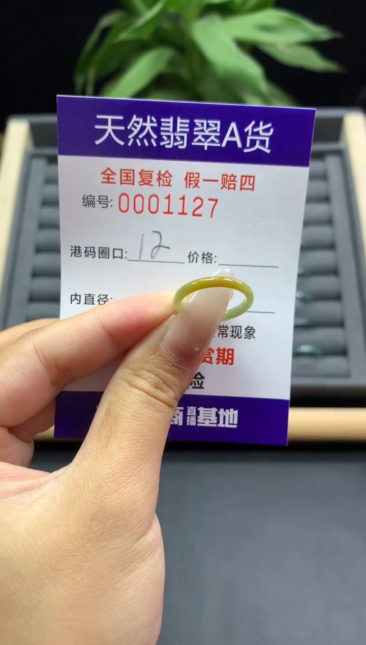 未镶嵌戒指翡翠天然  1127