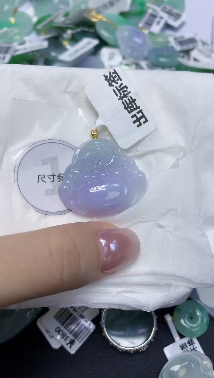 翡翠18K金镶嵌颈饰天然缅甸翡翠A货百元以上9元证书费自理