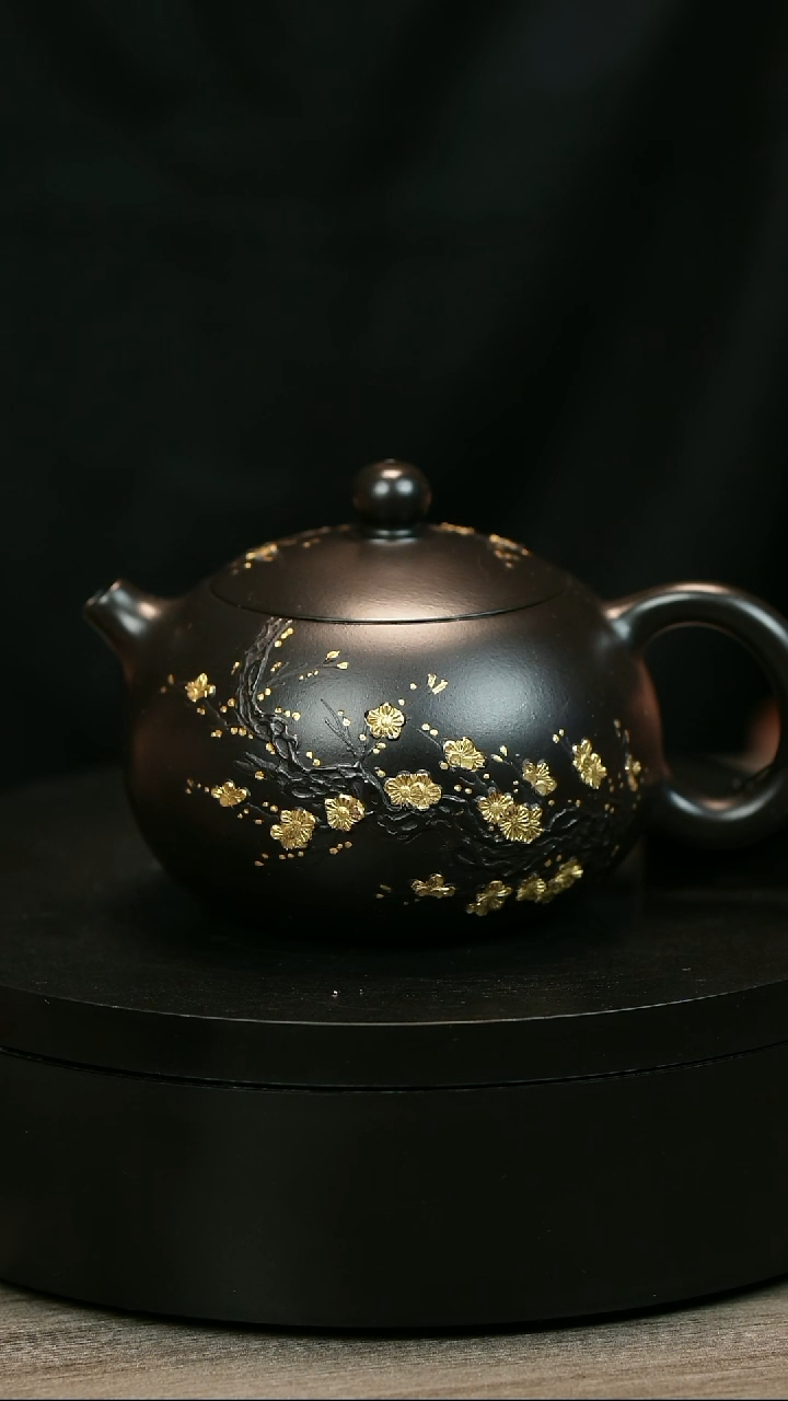 茶壶紫砂K*H2160陈春芬朱泥还原烧梅花大西施