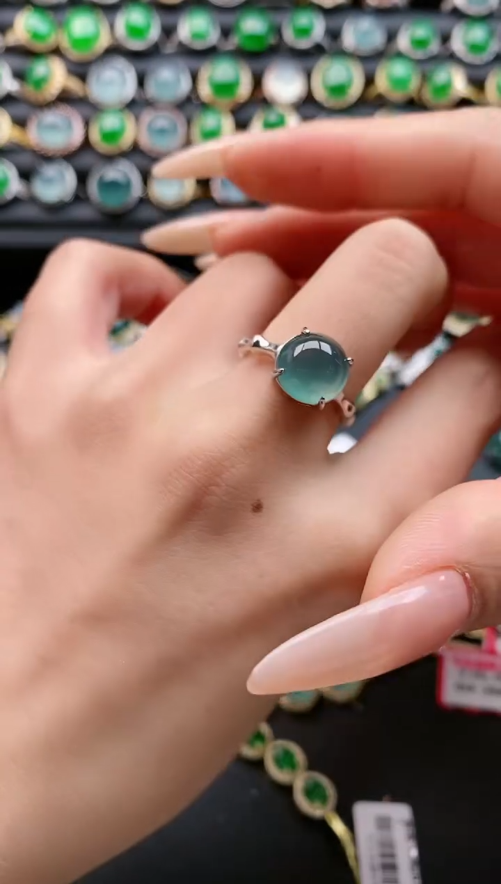 【闪购商品】翡翠戒指银S925镶嵌11111