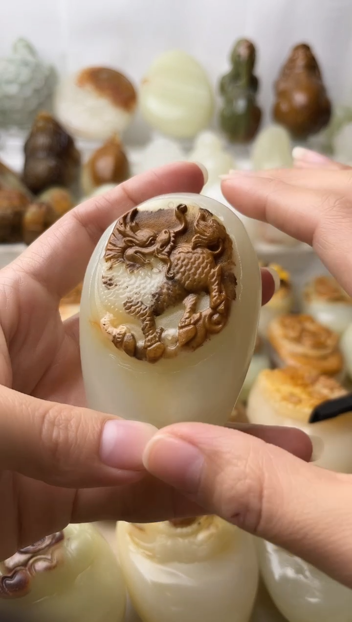 石材古青石棉纹正常不退换麒麟