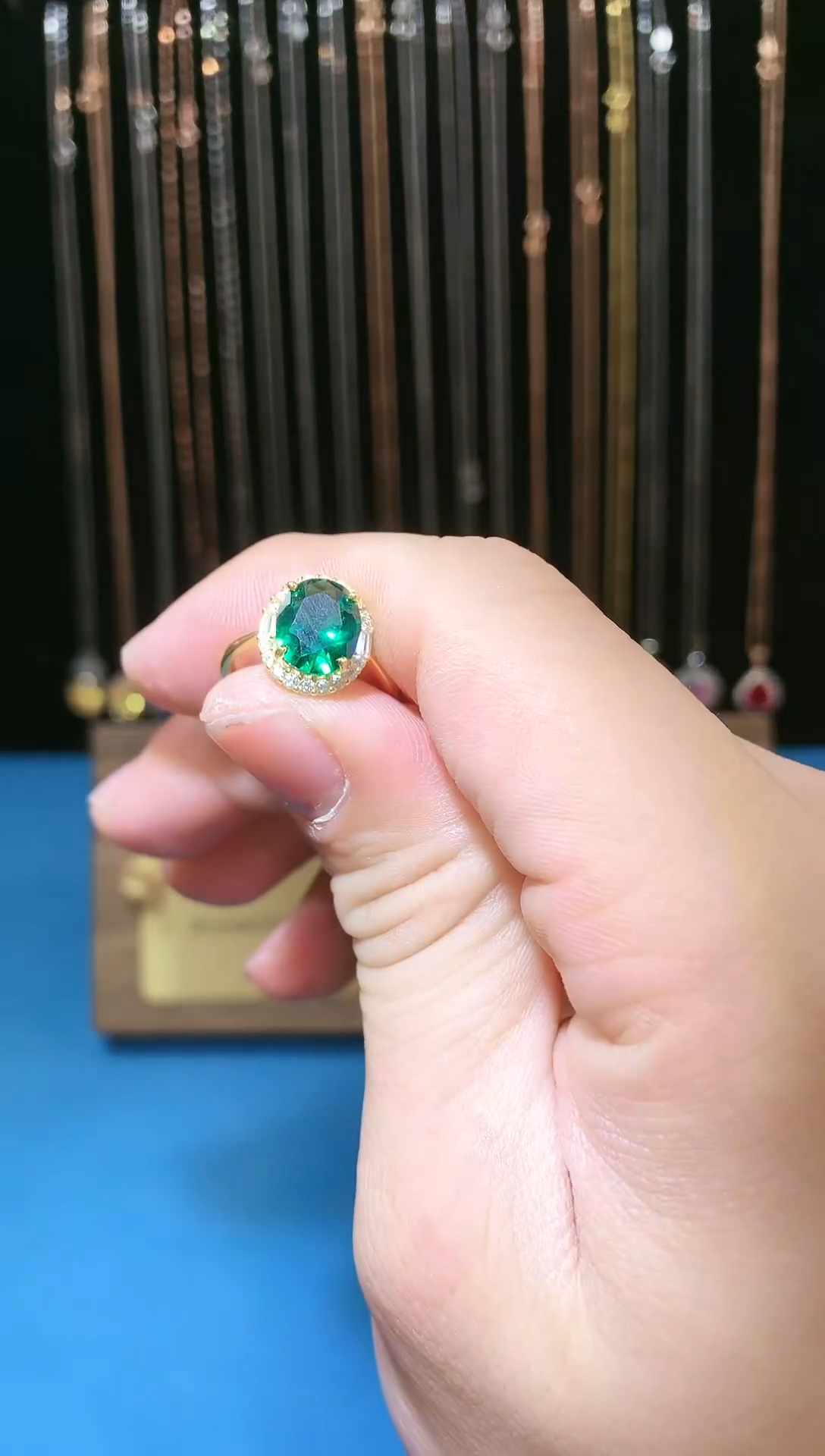 【闪购商品】透辉石戒指银S925镶嵌111