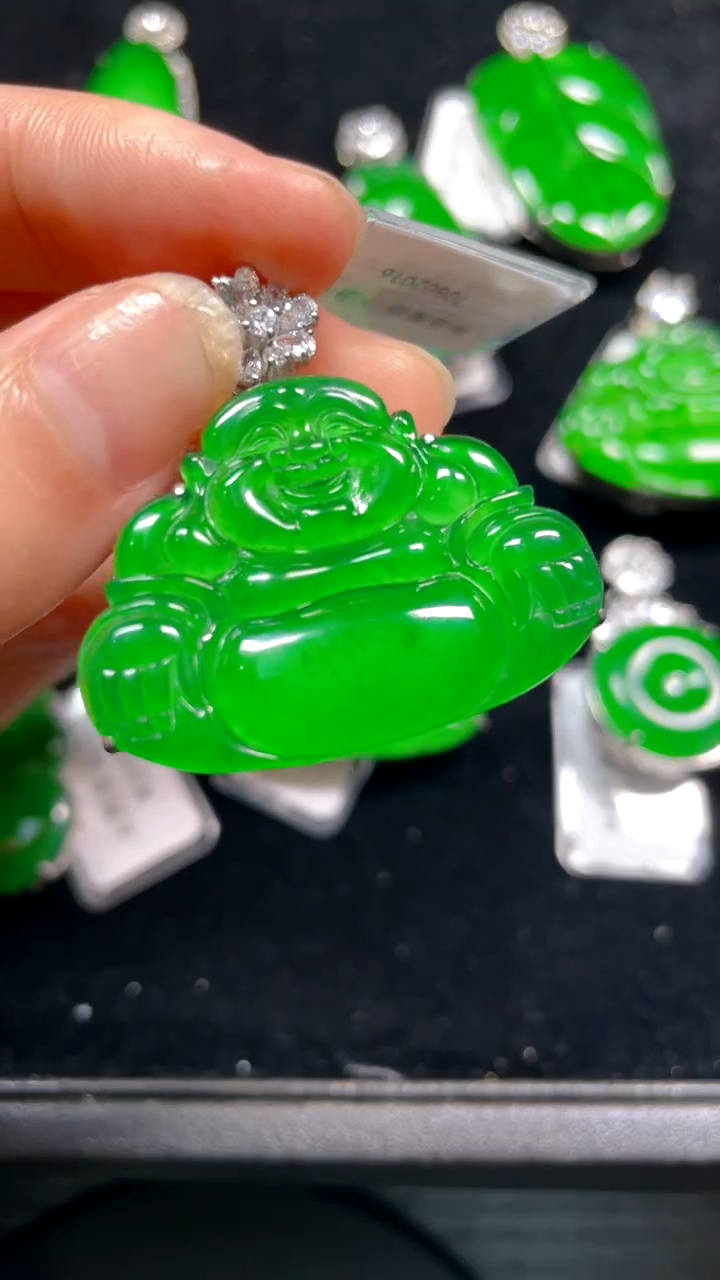 【闪购商品】翡翠吊坠(不含链)银S925镶嵌吊坠