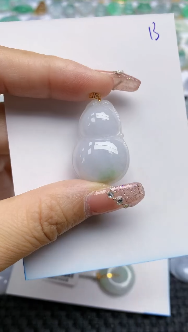 【闪购商品】翡翠颈饰18K金镶嵌天然A货翡翠 113