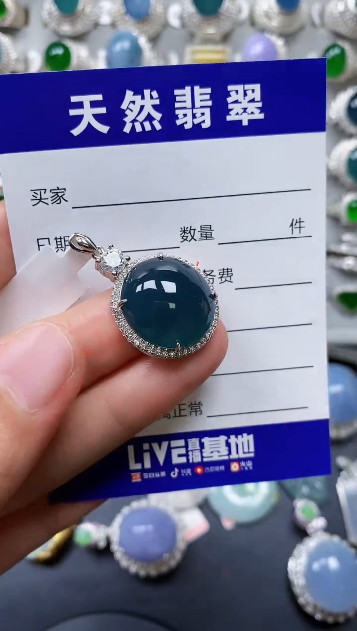 【闪购商品】翡翠颈饰银S925镶嵌0273