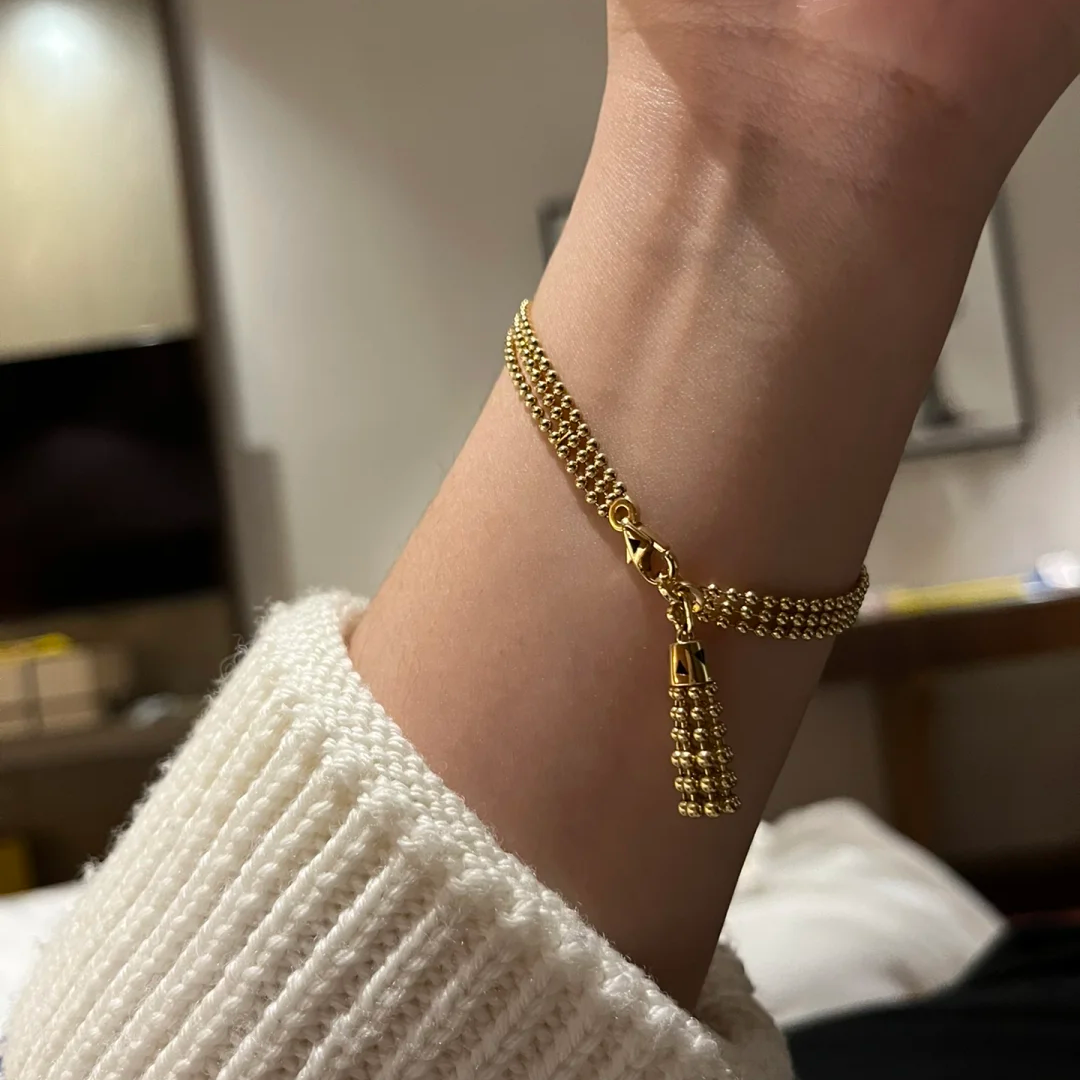 99新 Cartier/卡地亚 小花6欢 18k黄金 PANTHEREDE系列 猎豹 手链
