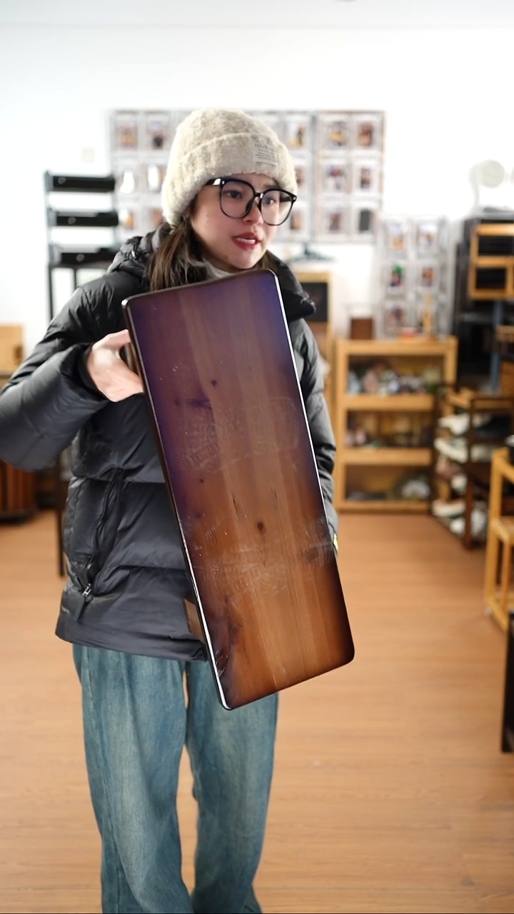 竹60宽实木桌面增高架