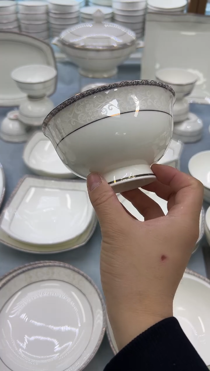 骨瓷玲珑5高10个  