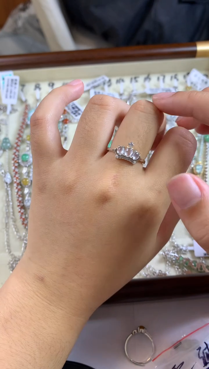 银S925镶嵌戒指翡翠33