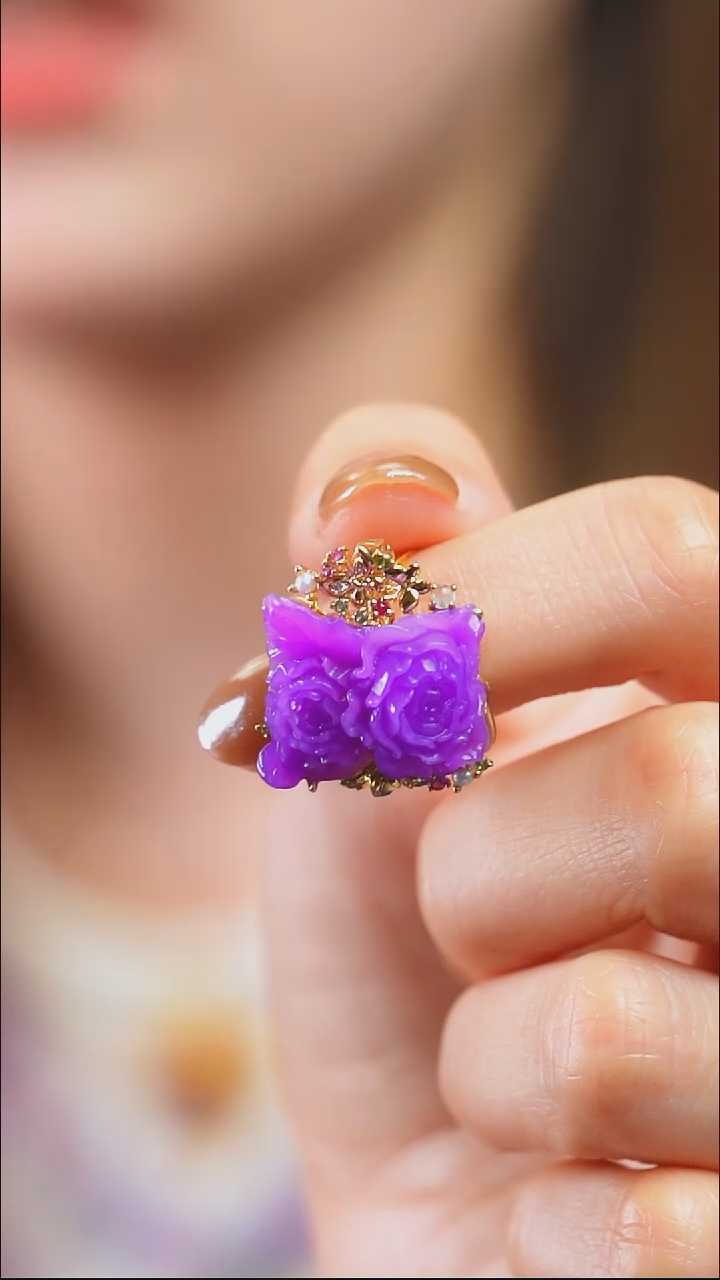 苏纪石（舒俱来）18K金镶嵌吊坠(不含链)65