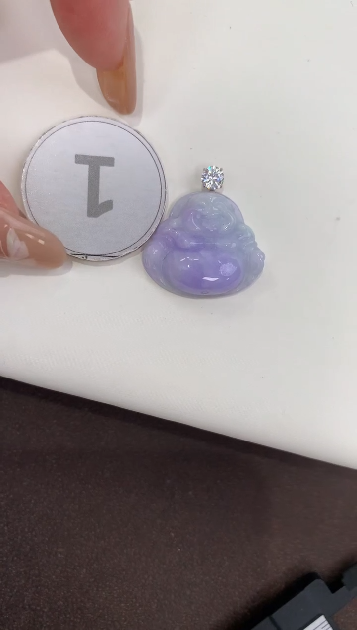 颈饰18K金镶嵌翡翠天然缅甸a货翡翠(多样性发其一)