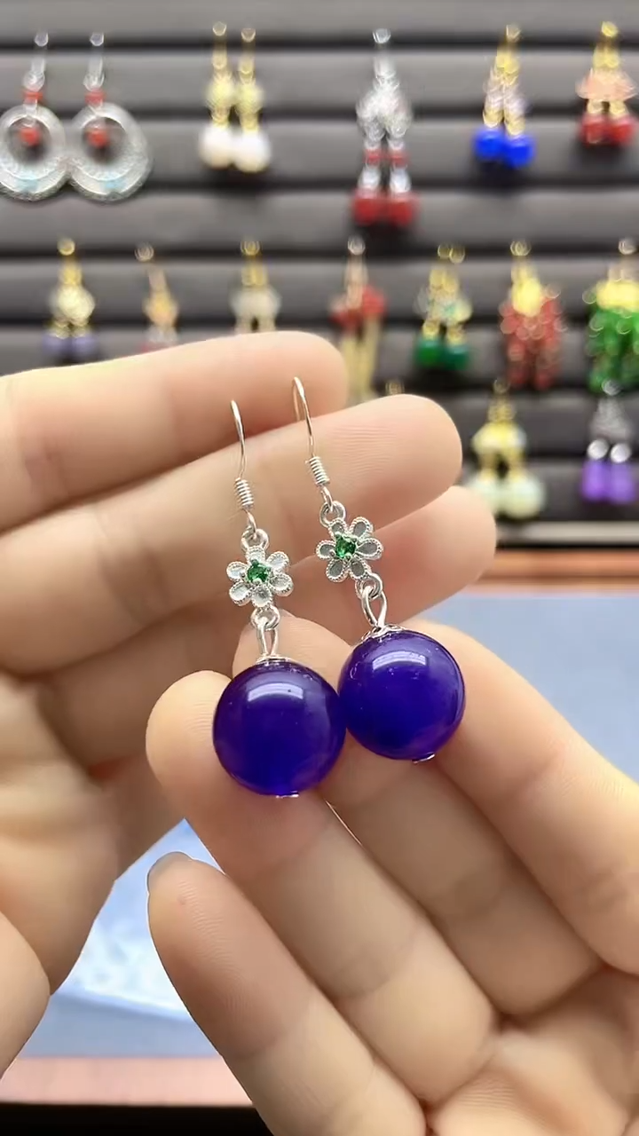 【闪购商品】水晶耳饰银S925镶嵌327000