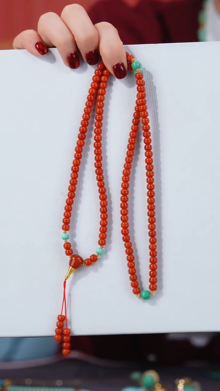 【闪购商品】南红玛瑙项链18K金镶嵌1