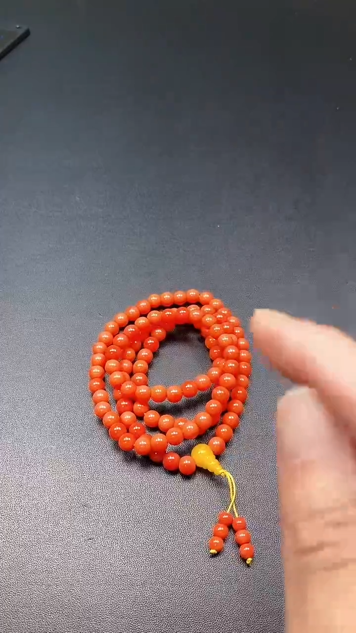 未镶嵌颈饰玛瑙/玉髓P018深海三姑娘莫莫7.8mm+108项链