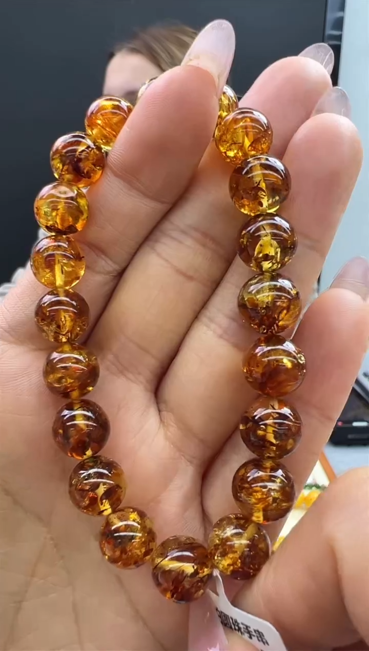【闪购商品】琥珀手串未镶嵌606秒拍号