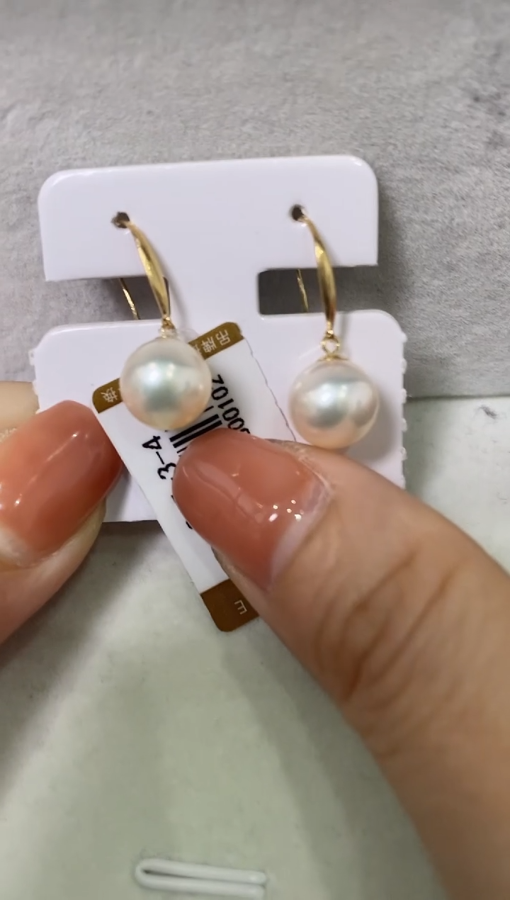 【闪购商品】海水珍珠LL未镶嵌海水珍珠耳钩@@c353