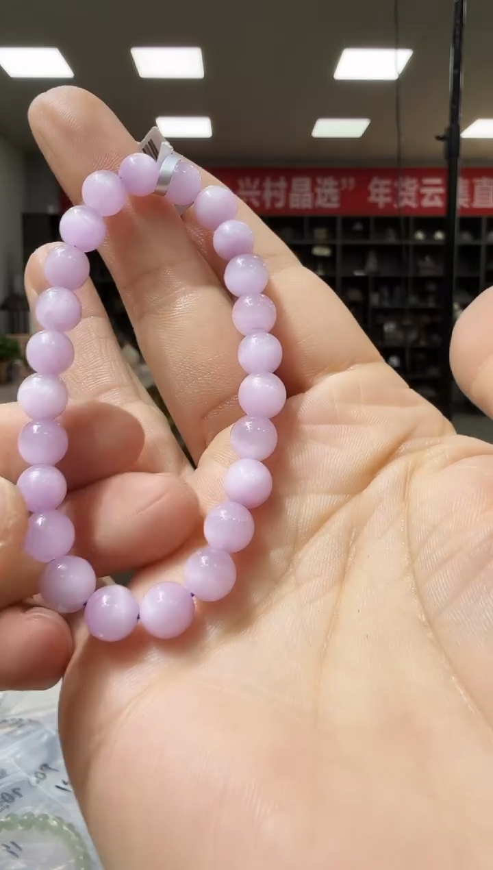 未镶嵌锂辉石手链优0177 约7mm