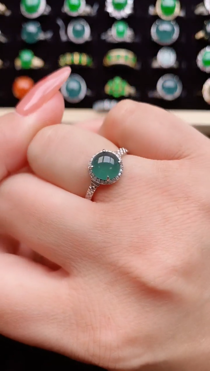 【闪购商品】翡翠戒指银S925镶嵌50805580