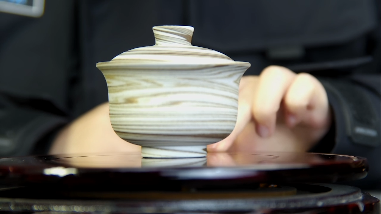 【闪购商品】纯手工制作搅胎泥 盖碗