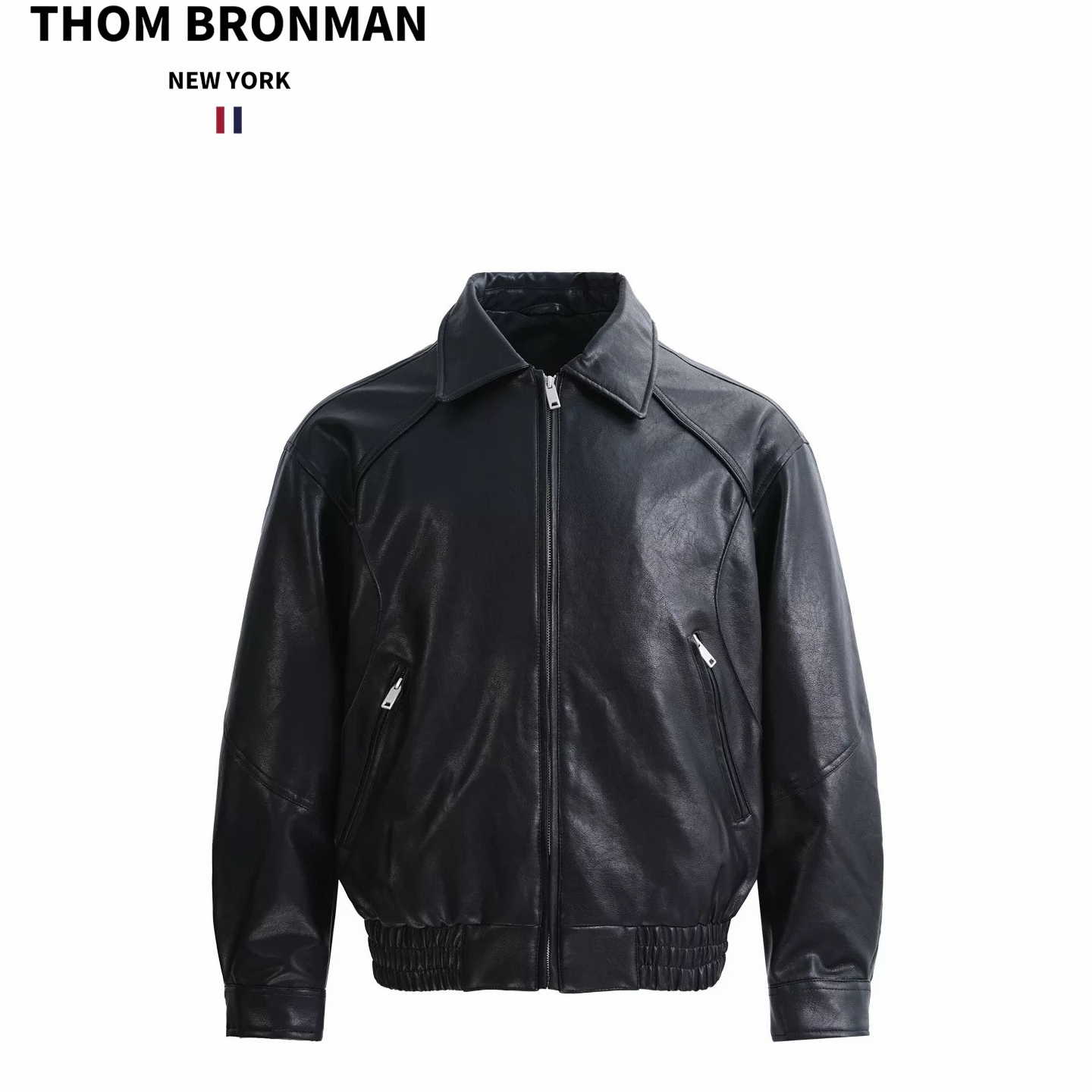 TB【官方正品】汤姆布郎THOMBRONMA皮衣90白鸭绒羽绒服立领夹克外套