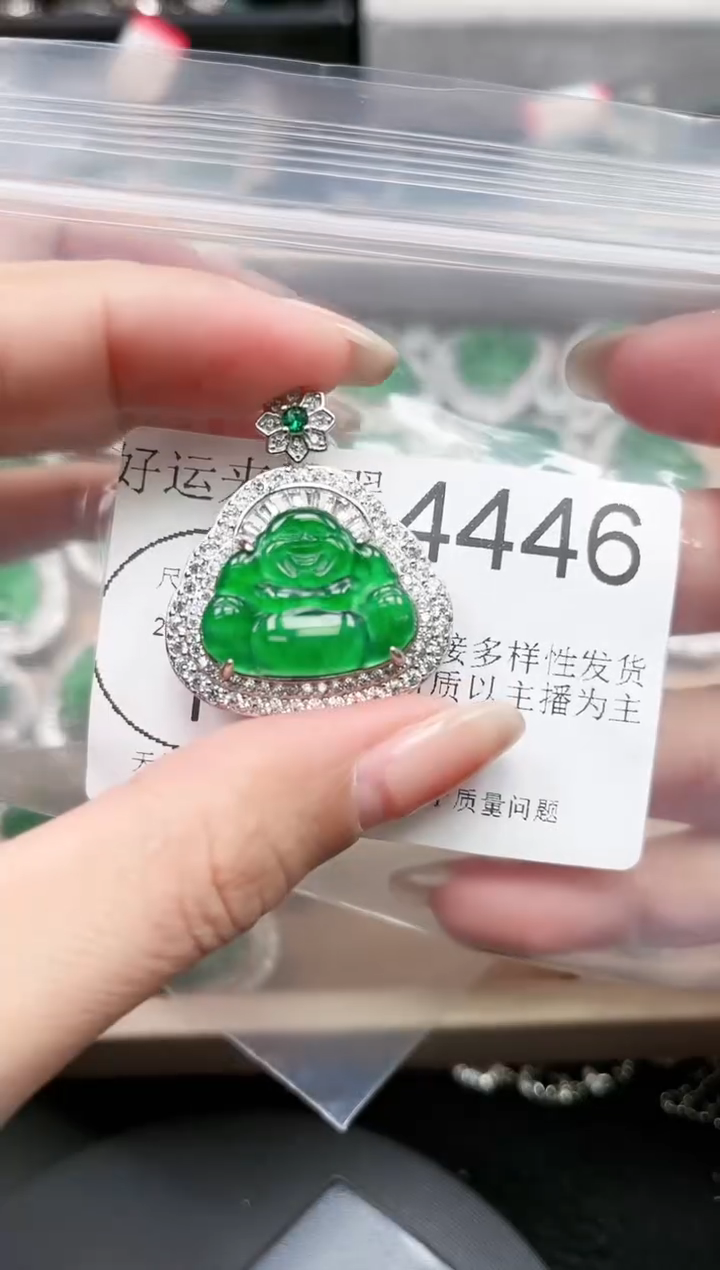 【闪购商品】翡翠颈饰未镶嵌4446赠皮绳