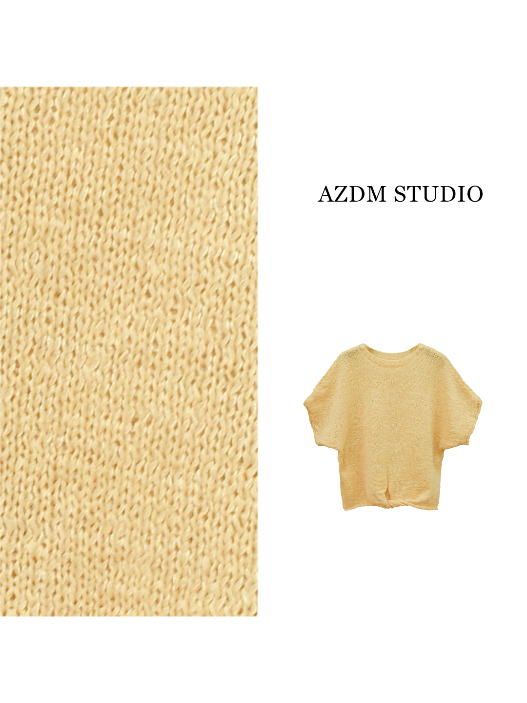 [AZDM]纱纸线镂空设计款圆领T恤