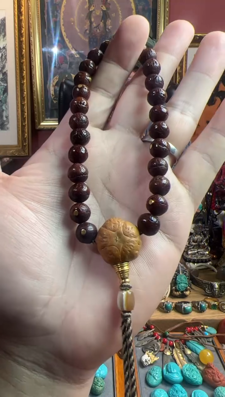 手串菩提未镶嵌呦70号 凤眼菩提手持套装ylp9+mm