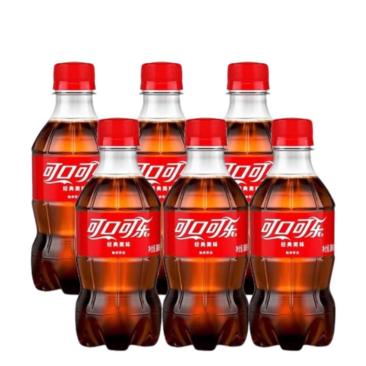 【到手6瓶】可口可乐经典汽水300ml*6瓶碳酸饮料清爽解腻DB