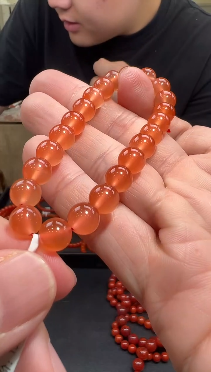 【闪购商品】南红玛瑙手链未镶嵌保山冰橘yz01602多样性发货