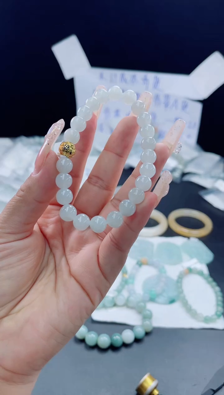 未镶嵌定制翡翠珠串