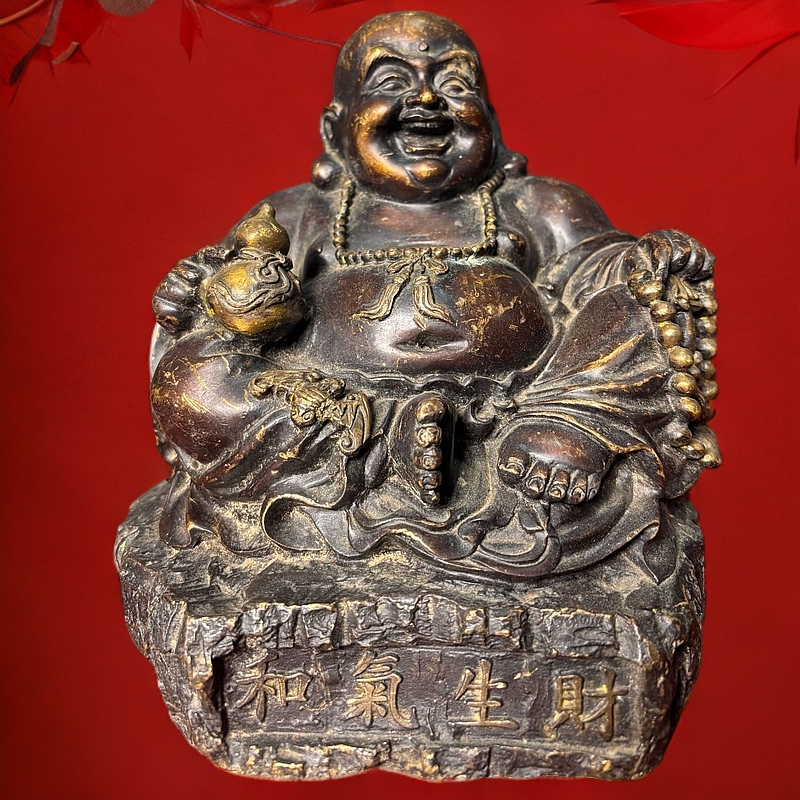 铜器弥勒佛铜像铜器工艺品佛像模型铜工艺品铜佛像铜佛