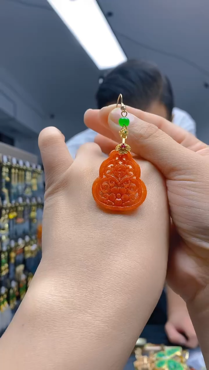 【闪购商品】翡翠耳饰合金230翡翠耳钩一个