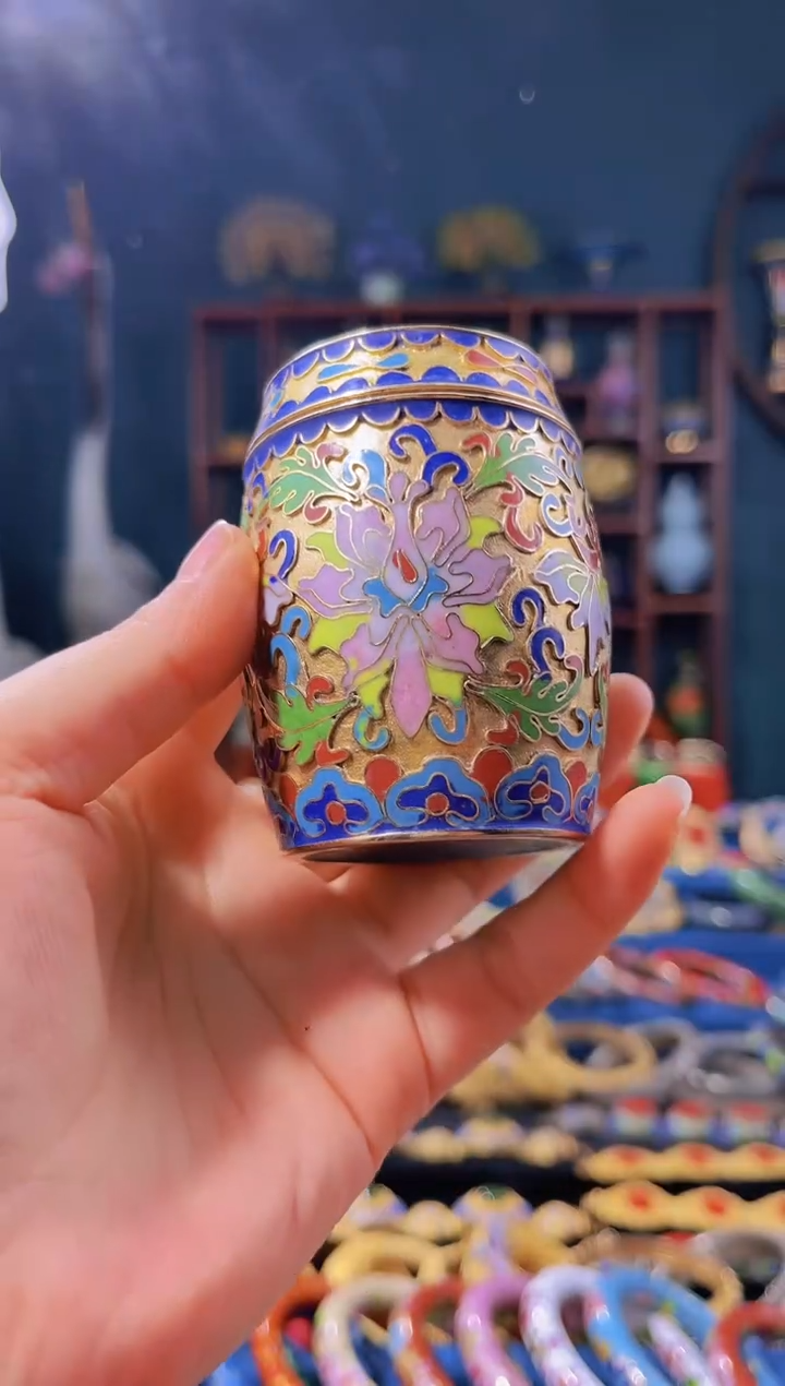 【闪购商品】非遗绝技 景泰蓝金地瓶