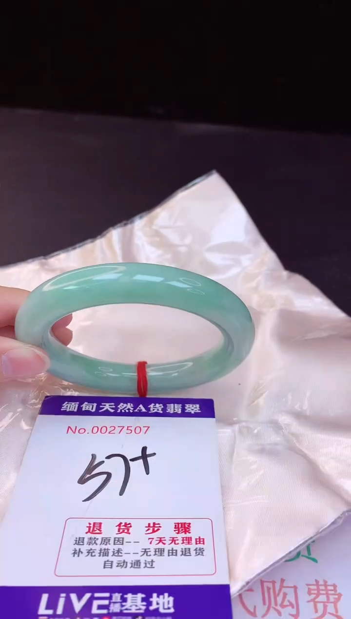 【闪购商品】翡翠手镯未镶嵌57+             