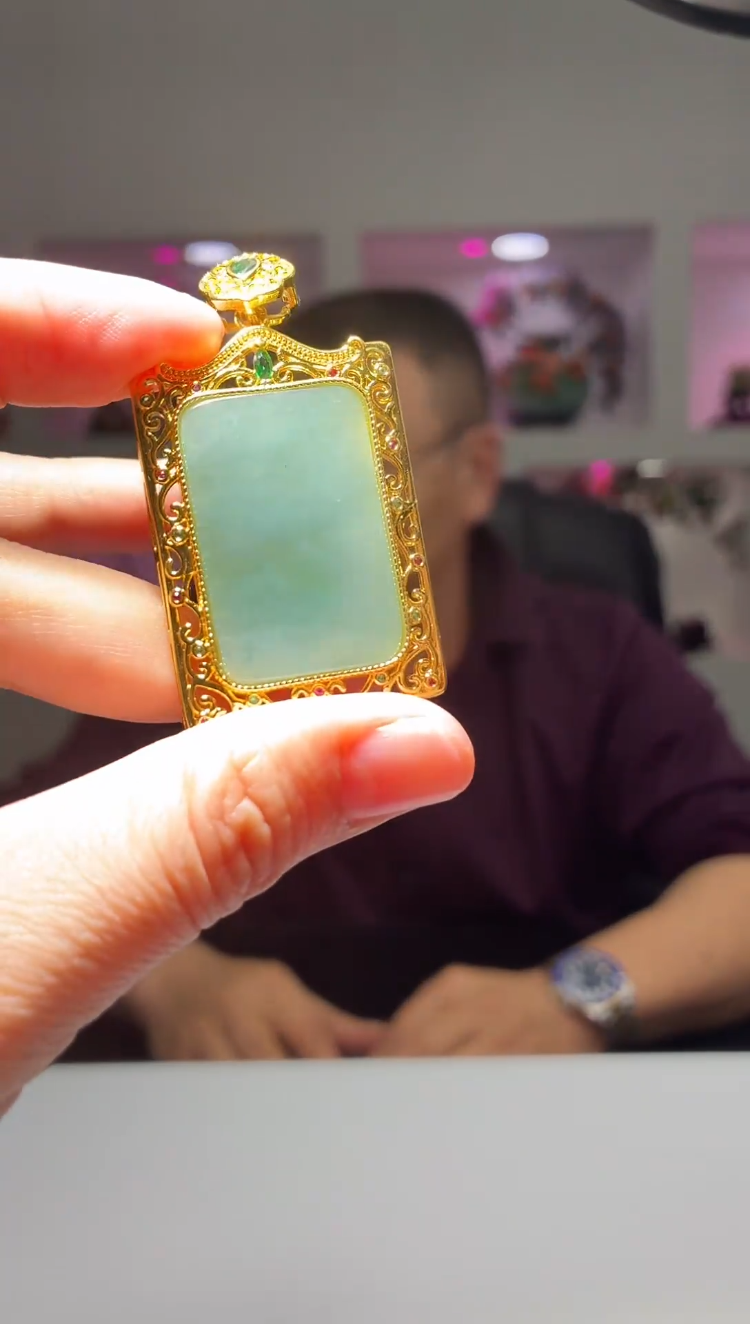 颈饰未镶嵌翡翠天然翡翠-4