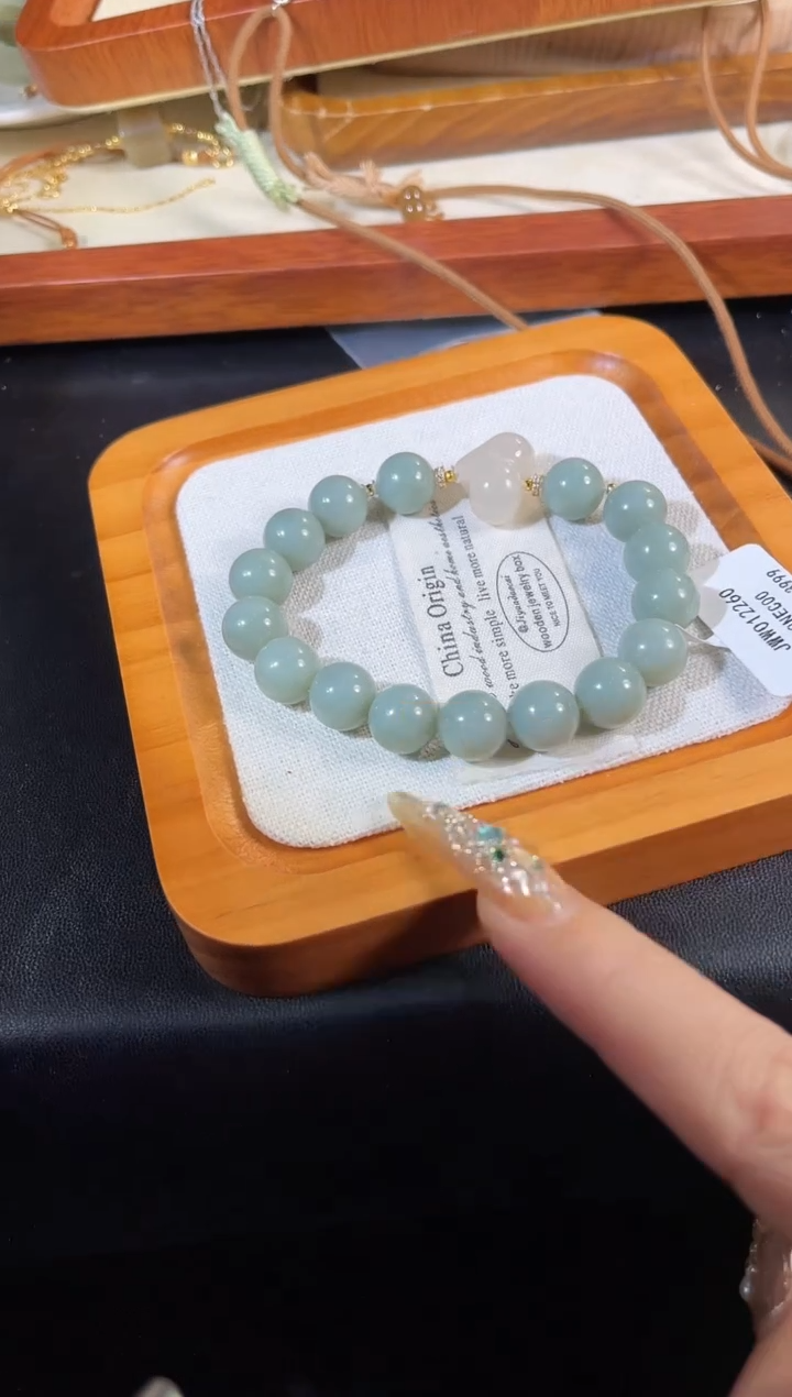 银S925镶嵌手链和田玉多样性发其一