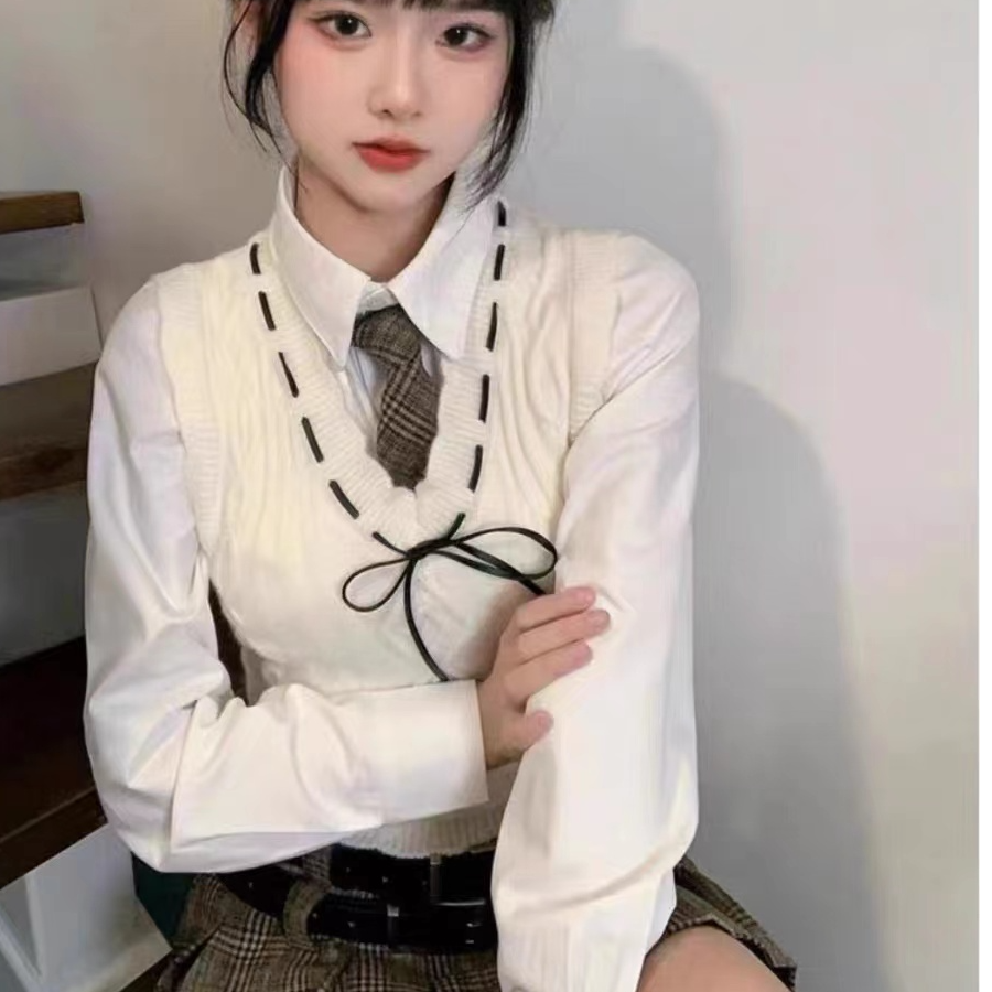 女童蝴蝶结针织马甲429