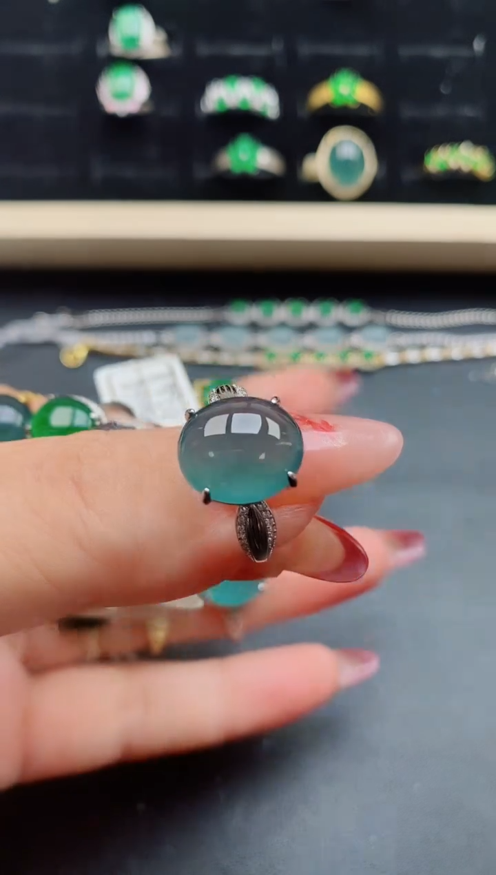 【闪购商品】翡翠戒指银S925镶嵌321321